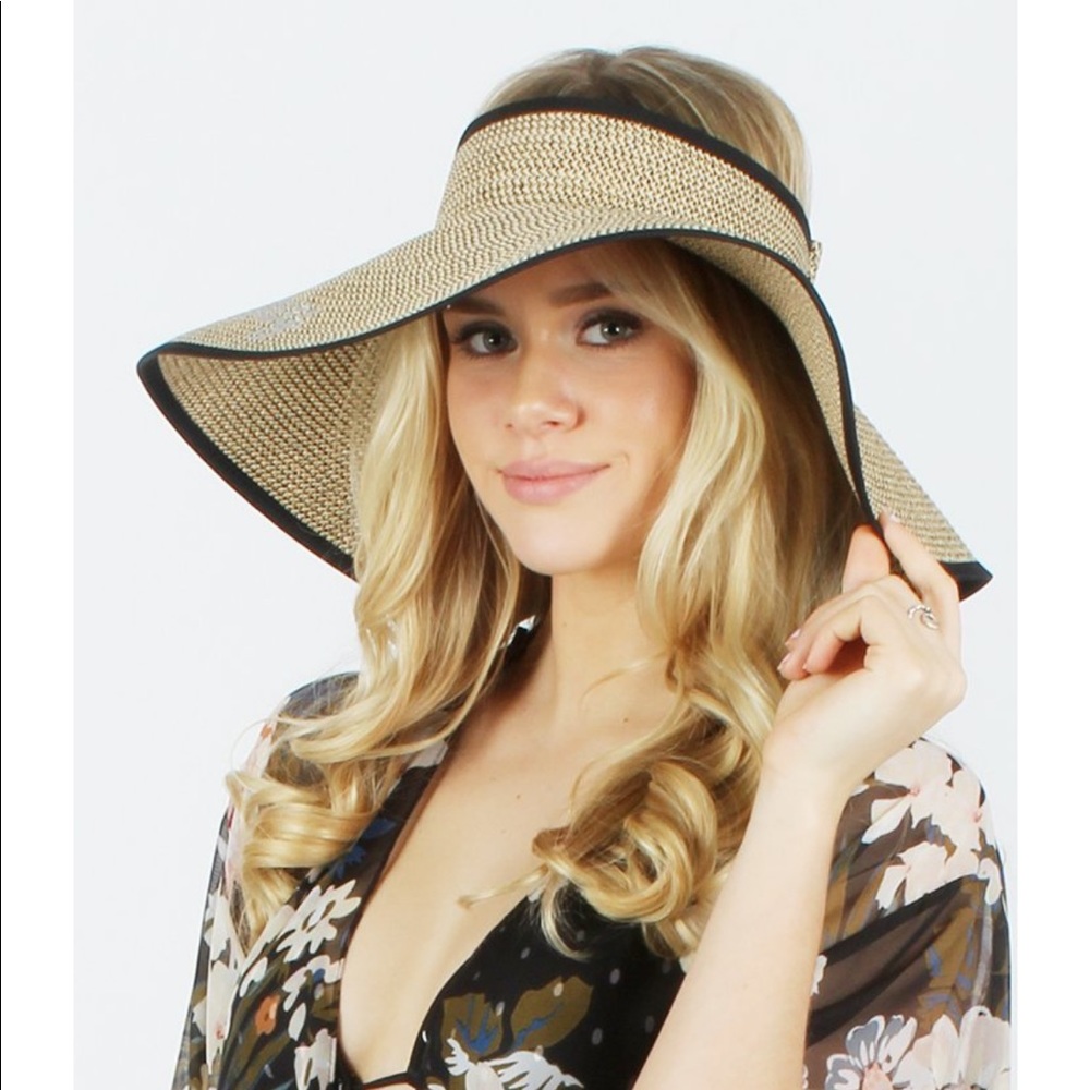 Beautiful large brim beach hat